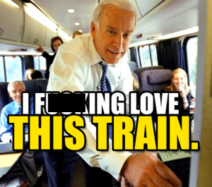 Okay, I admit Biden's Amtrak obsession is kinda funny.