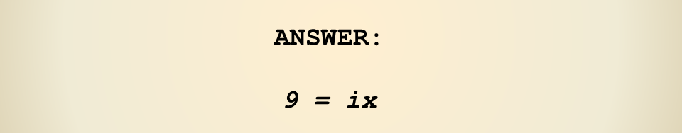 MATH ANSWER